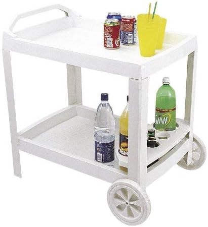 Progarden 573000 Servierwagen Astro Vollkunststoffgestell, weiss
