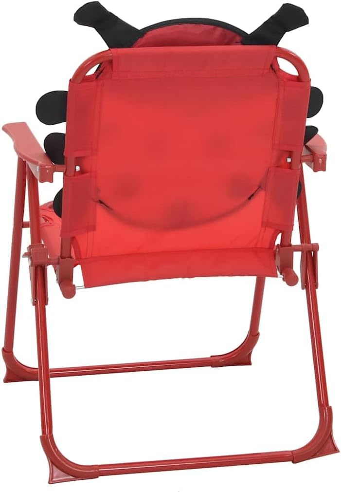 vidaXL Kinder Sitzgruppe Sitzgarnitur Gartenmöbel Tisch 2 Stühle Sonnenschirm Rot, Rot
