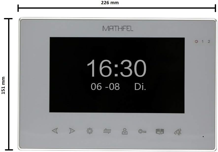 MATHFEL 2 Draht Bus Technik 3 Familienhaus Video Türsprechanlage Gegensprechanlage Fischaugenkamera