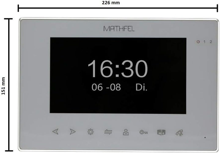 MATHFEL 2 Draht Bus Technik 3 Familienhaus Video Türsprechanlage Gegensprechanlage Fischaugenkamera