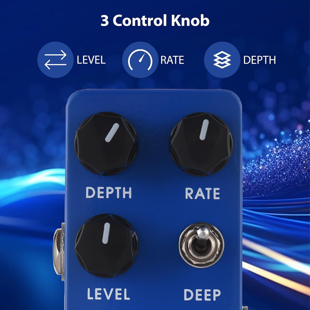 Zory Gitarre Analog Chorus Effekte Pedal Authentischer Vintage -Ton vielseitiger Kontrollsteuerungen