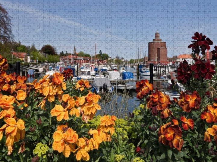 CALVENDO Puzzle Eckernförde - Am Hafen 1000 Teile Lege-Grösse 64 x 48 cm Foto-Puzzle Bild von Klaus