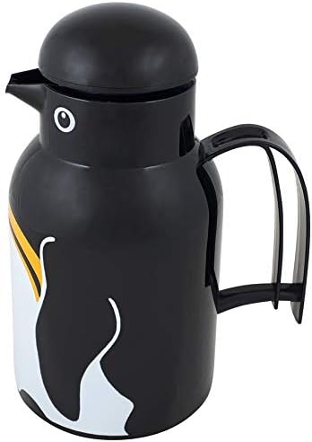 Helios Thermo-Bird Pinguin Kunststoff-Isolierkanne, schwarz, 1 Liter, Schwarz