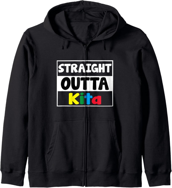 Straight outta Kita Kindertagesstätte Abschluss Kapuzenjacke