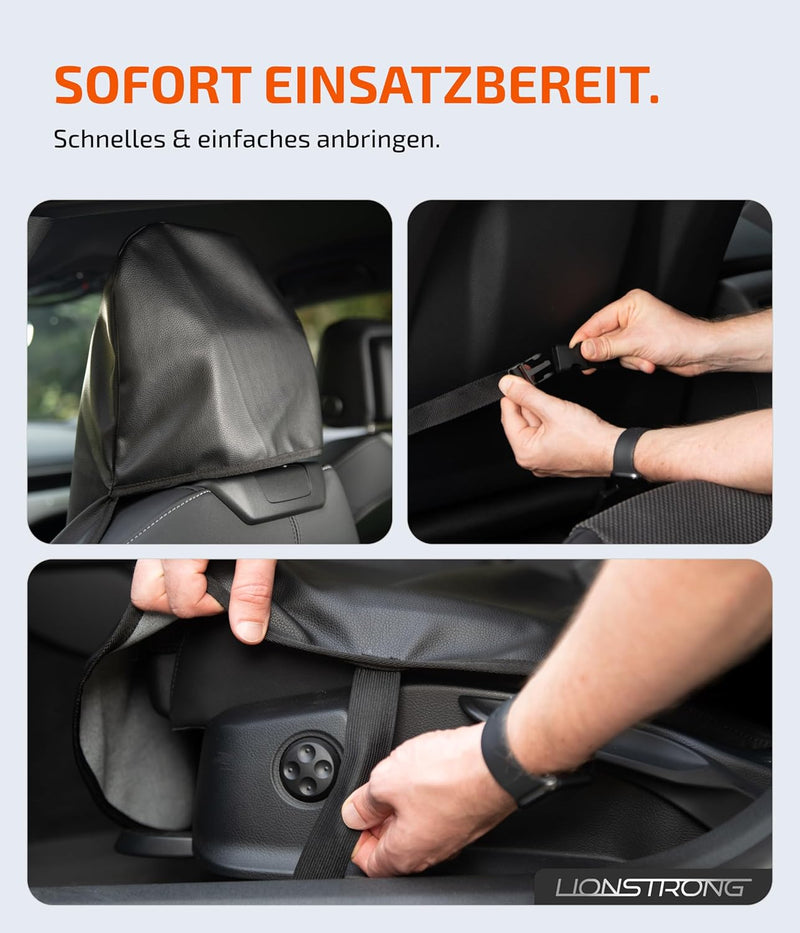 LIONSTRONG® Autositzschoner Vordersitz universell kompatibel [WASSERDICHT] - Autositzbezüge Vordersi