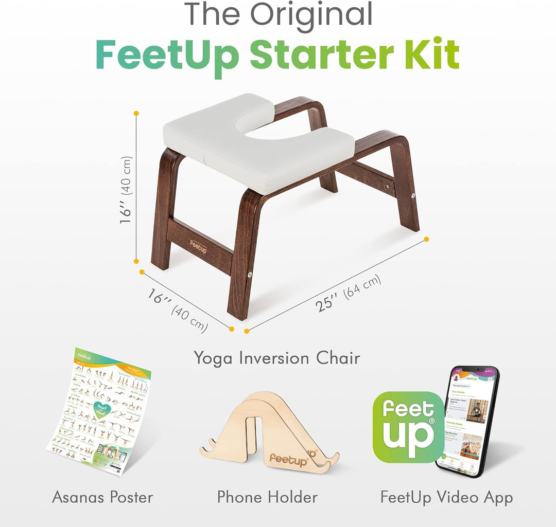 FeetUp Trainer The Original - Yoga kopfstandhocker, Yoga Inversion Bank, Simply and Safely Reverse.