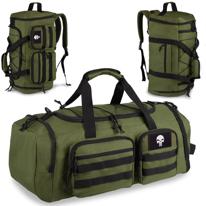 Taktische Sporttasche für Herren, 50L Grosse 3-in-1-Sport-Reisetasche mit Schuhfach, Wasserabweisend