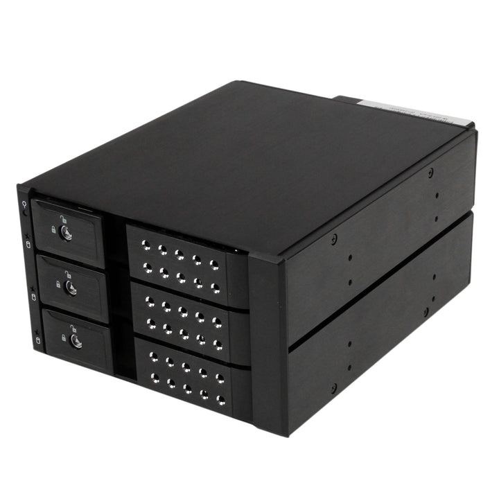 StarTech.com 3-fach 3,5 Zoll trägerloser SATA Festplatten Aluminium Wechselrahmen Backplane, 3 Bay 3