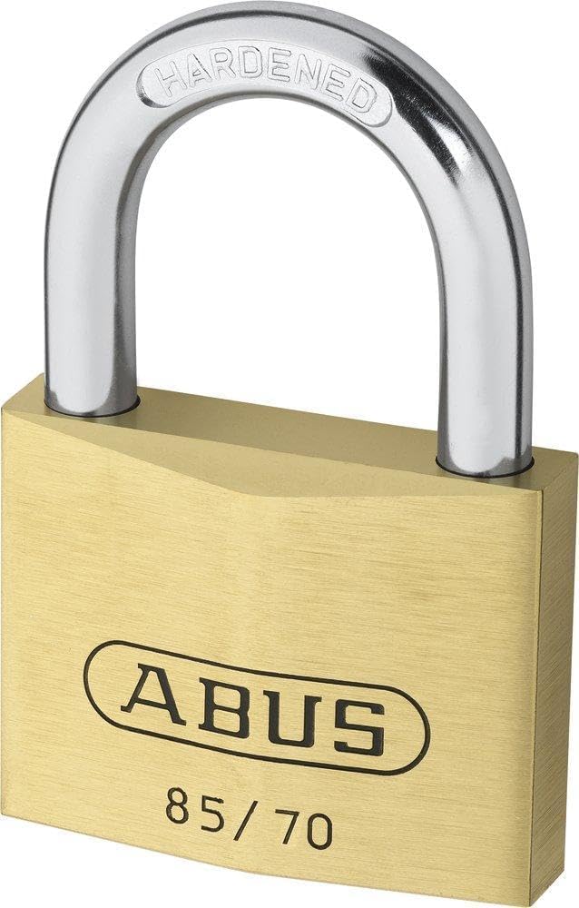 ABUS Vorhängeschloss Messing 85/70 gl.-0121 - gleichschliessend - für Kellertüren, Schuppen u. v. m.