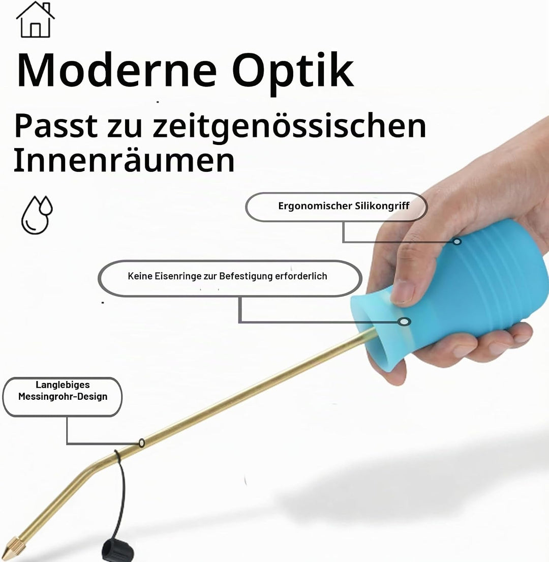 Kieselgur Staubwedel, Pulver-Staubwedel-Set mit langem Kupferrohr und faltbarem Trichter, Indoor/Out