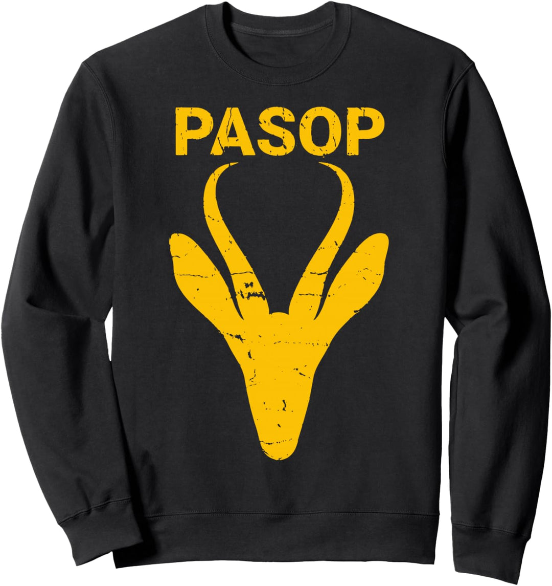 Pasop Springbok Warnschild Lustig Afrikaans Rugby Fan Sweatshirt