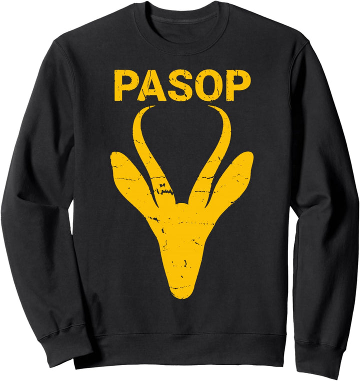 Pasop Springbok Warnschild Lustig Afrikaans Rugby Fan Sweatshirt
