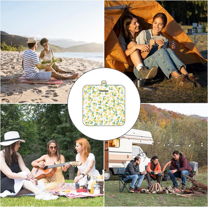 Picknickmatte 2mx2m (Zitrone) – Grosse Faltbare wasserdichte Picnic Blanket - Outdoor Krabbeldecke &