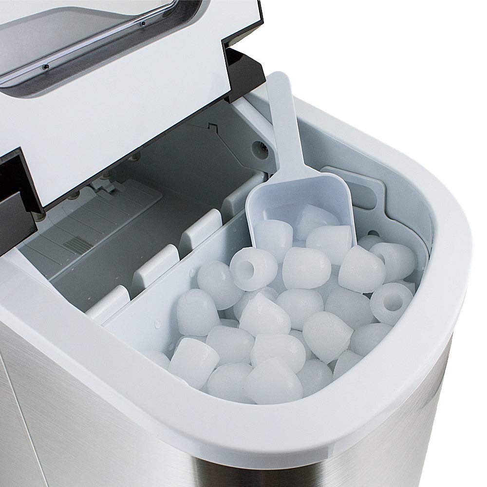 Eiswürfelmaschine Eiswürfelbereiter Eiswürfel Ice Maker EIS Maschine Icemaker (Edel Stahl)