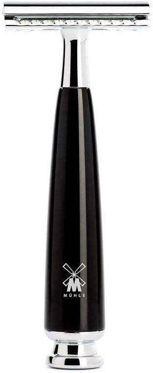 MÜHLE Rasierpinsel und Rasierer Serie Rytmo, Schwarz, Estándar