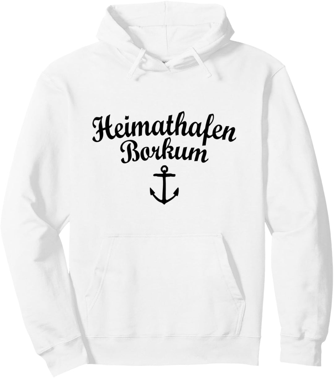 Heimathafen Borkum (Schwarz) Borkum Pullover Hoodie