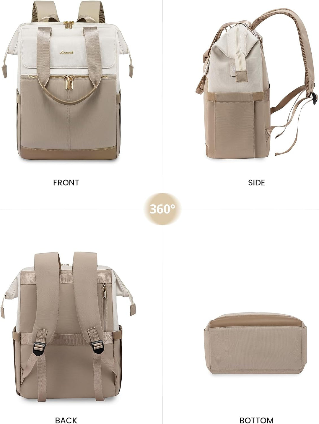 LOVEVOOK Rucksack Damen gross, 18 Zoll Laptop Schulrucksack Teenager, Arbeitstasche SChultasche mit