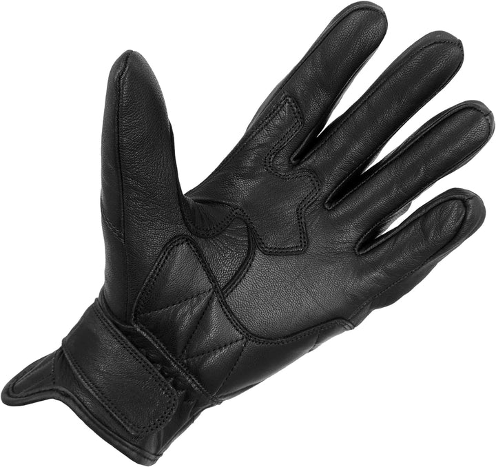 TacFirst AMALFITANA Motorrad Handschuhe Sommer aus Leder, Retro, Vintage Lederhandschuhe Damen, Herr