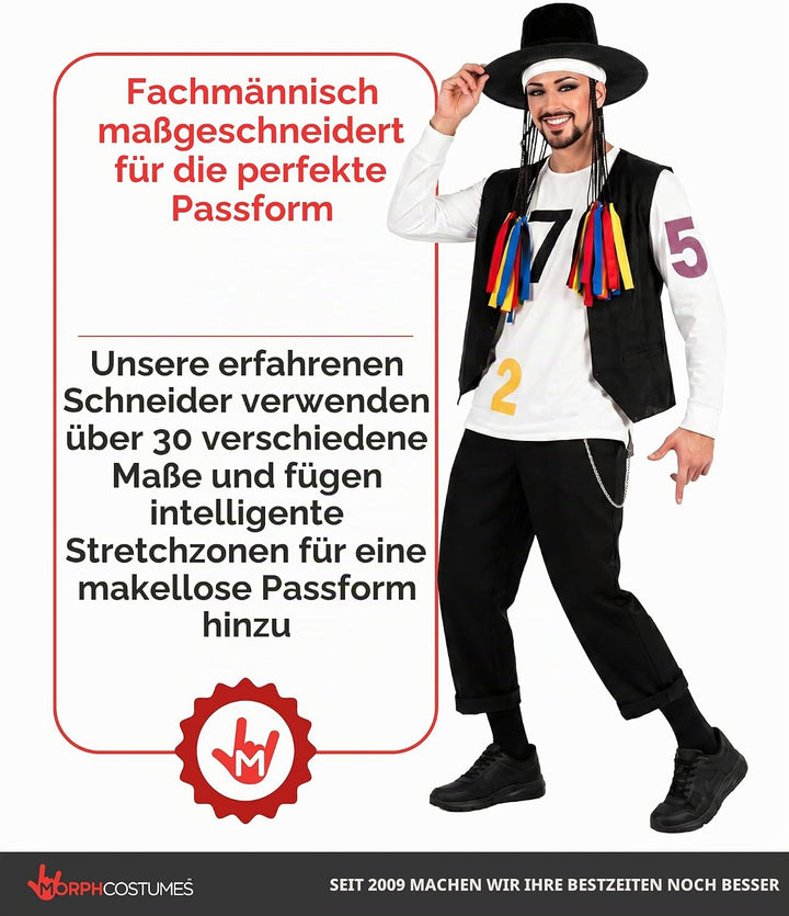 Fun Shack 80er Jahre Poplegende Boy Iconic Kostüm, Verkleidung 80er Jahre Ikonik Kostüm, 80 Er Jahre