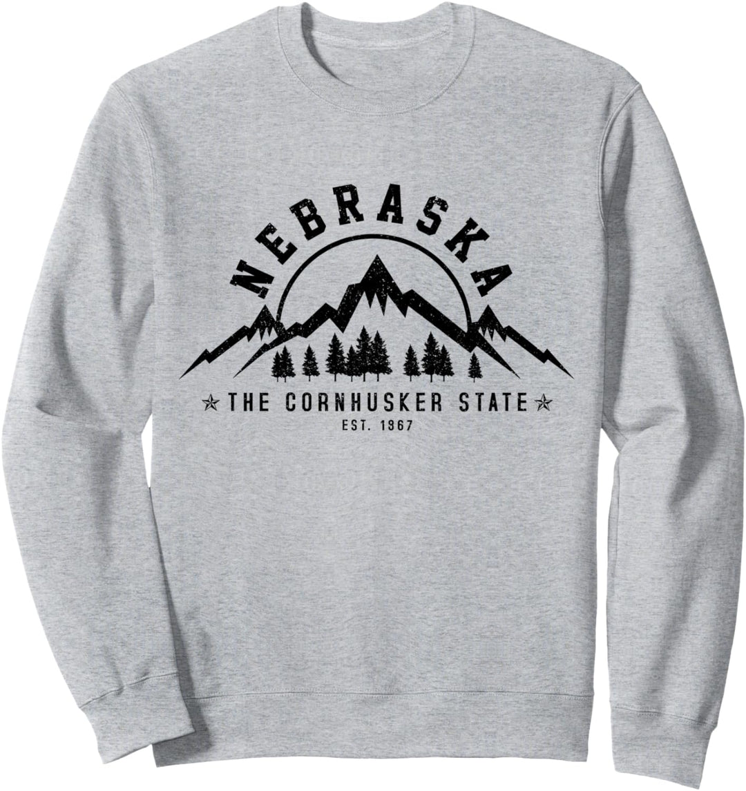 Nebraska The Cornhusker State Est. 1867 Berge Geschenk Sweatshirt
