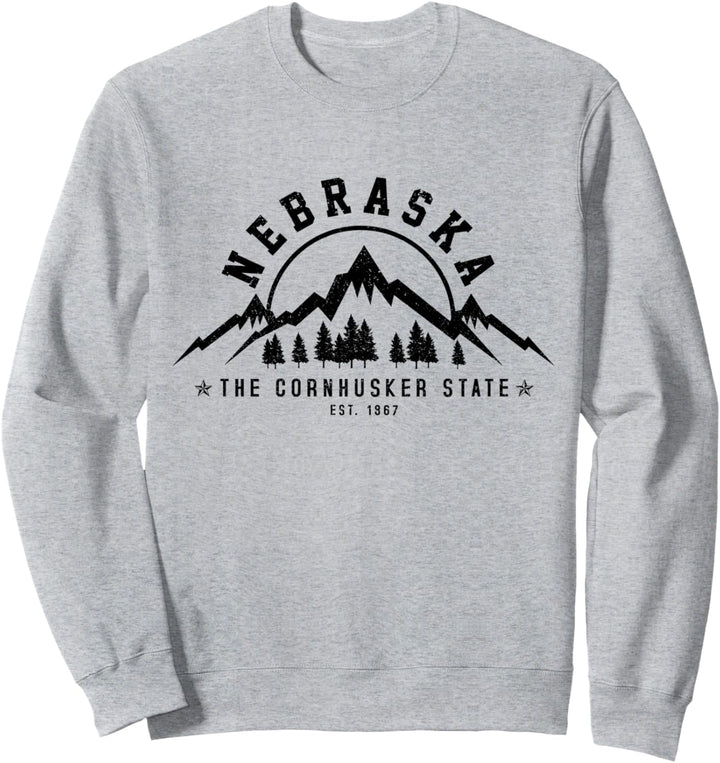 Nebraska The Cornhusker State Est. 1867 Berge Geschenk Sweatshirt