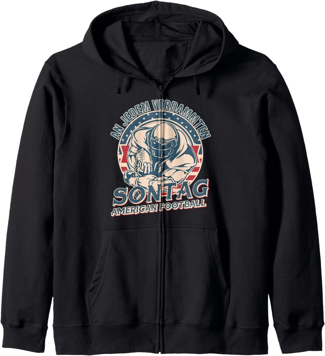 An jedem verdammten sonntag American football vintage Kapuzenjacke