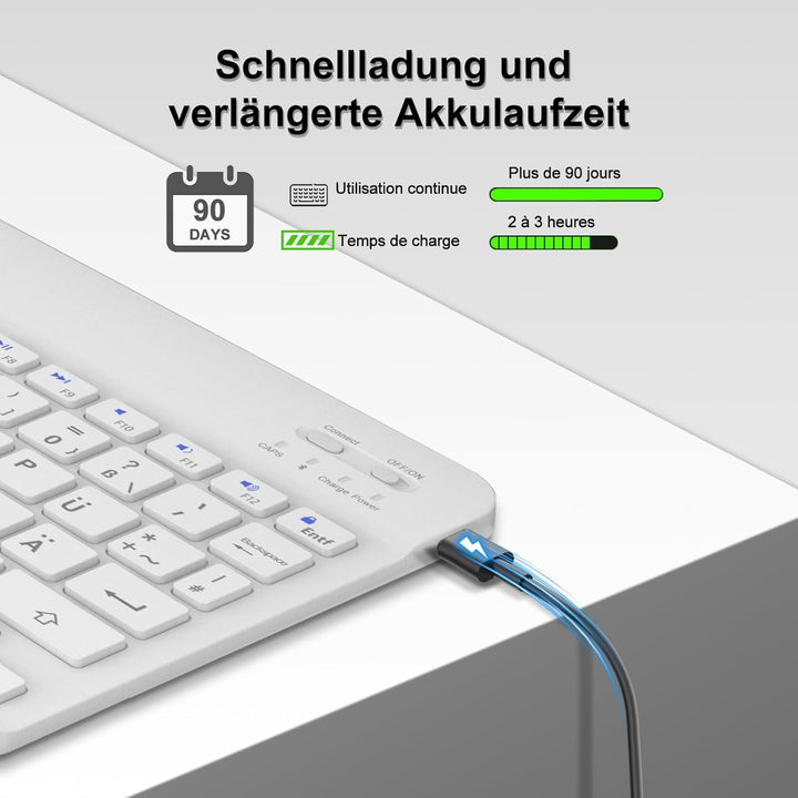 Tastatur Hülle für Samsung Galaxy Tab A11+ Plus/A9+ Plus 11 Zoll 2025/2023 Tablet mit Magnetisch Abn