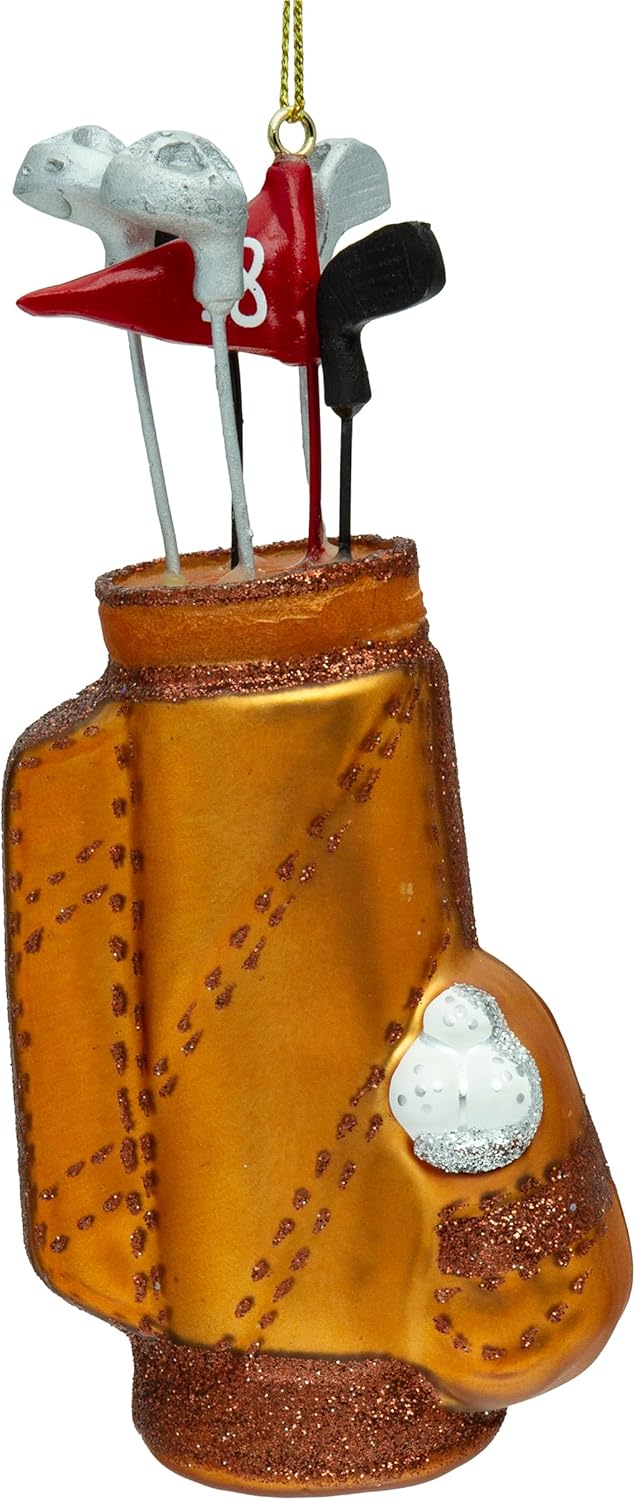 SIKORA Golftasche besondere Weihnachtskugel Glas Christbaumschmuck Deko Figur Weihnachten Anhänger O