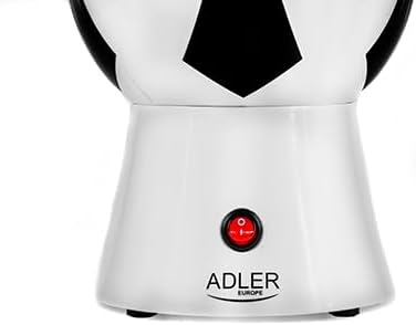 ADLER AD4479 AD 4479 Popcornmaschine aus Mais, Heissluft ohne Öl, Fussballform, elektrisch, 1200 W,