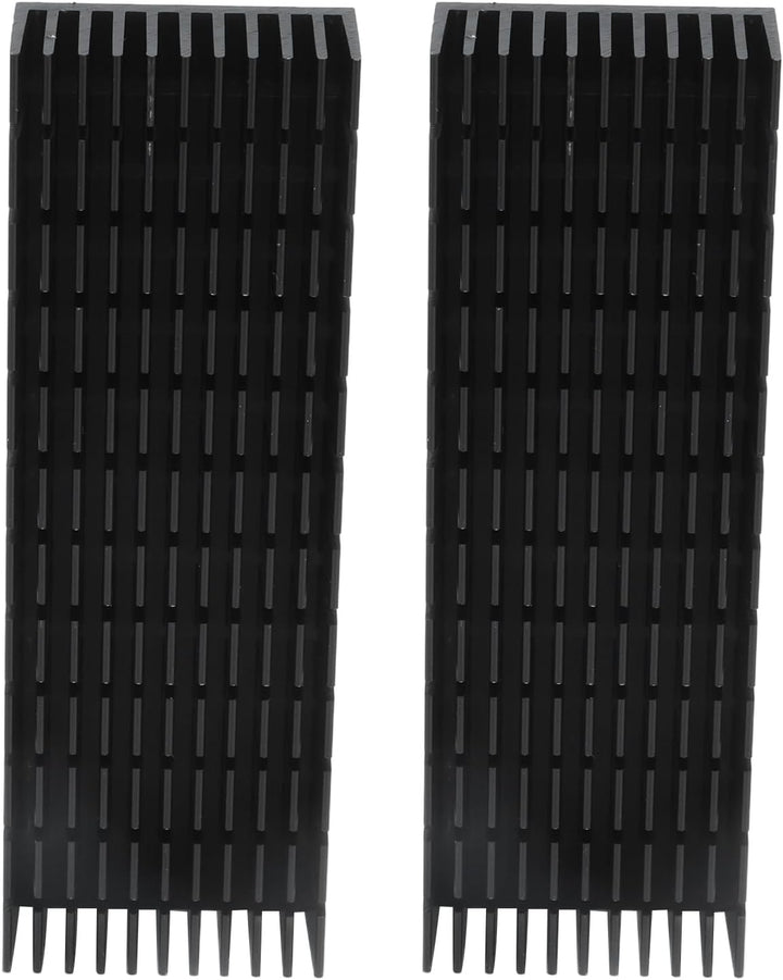 lyrlody 2 Stück Schlitzkühlkörper, Aluminium Kühlkörper PC Kühlrippen Kühler-Set Heatsink Eloxierte