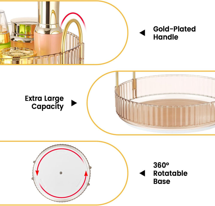 Make Up Organizer 360 Grad Drehbar, Grosse Kapazität Kosmetik Organizer, Multifunktionaler Kosmetik