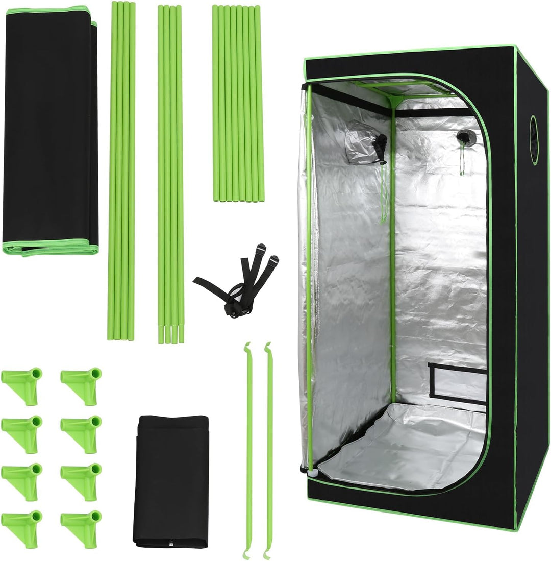 Daromigo Growzelt 80 * 80 * 180cm Homegrowing Zuchtzelt für Pflanze Lichtdicht und Wasserdicht Anbau