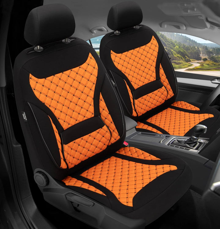 BREMER SITZBEZÜGE Mass Sitzbezüge Schonbezüge für Mercedes B-Klasse W245 ZM3 ZM3 - Schwarz / Orange