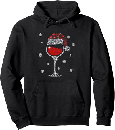 Weihnachtsoutfit Damen Weihnachten Wein Lustiges Weihnachts Pullover Hoodie