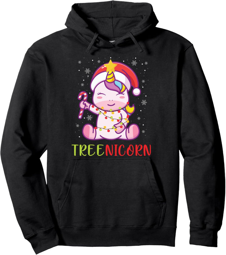 Einhorn Weihnachten Treenicorn Weihnachtsbaum Pullover Hoodie