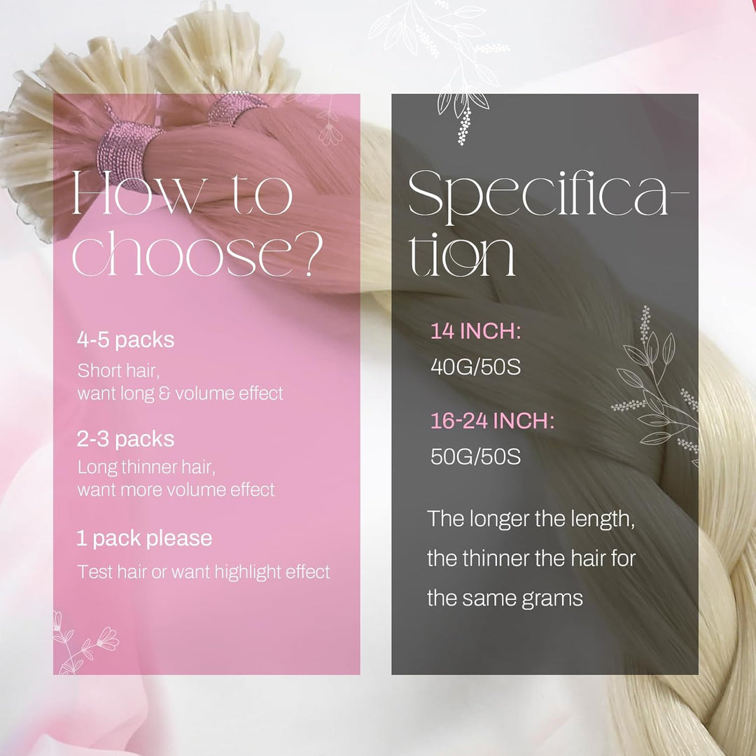 Moresoo Extensions Echthaar Bondings Blond 1g Remy Keratin Echthaar Bondings Extensions U Tip Platin