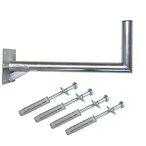 PremiumX 60cm Wandhalter Stahl verzinkt SAT Antenne Wandhalterung Halter Wandabstand 60 cm mit Verst