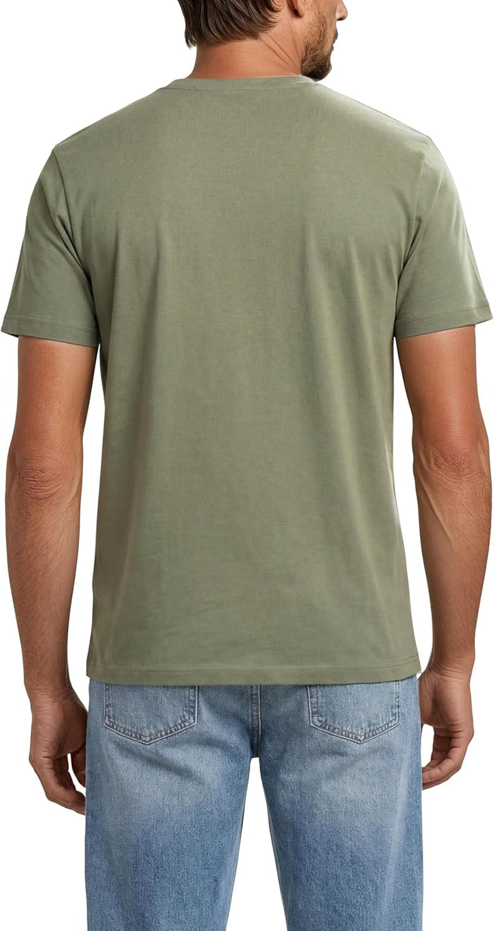 MUSTANG Herren T-Shirt 4er Pack Frontprint O-Neck Rundhalsausschnitt Kurzarm Regular Tee Shirt 100%