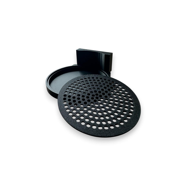 Mini Abtropfschale kompatibel mit Nespresso Essenza für Tasse und grosse Kaffeetasse (Schwarz), Schw
