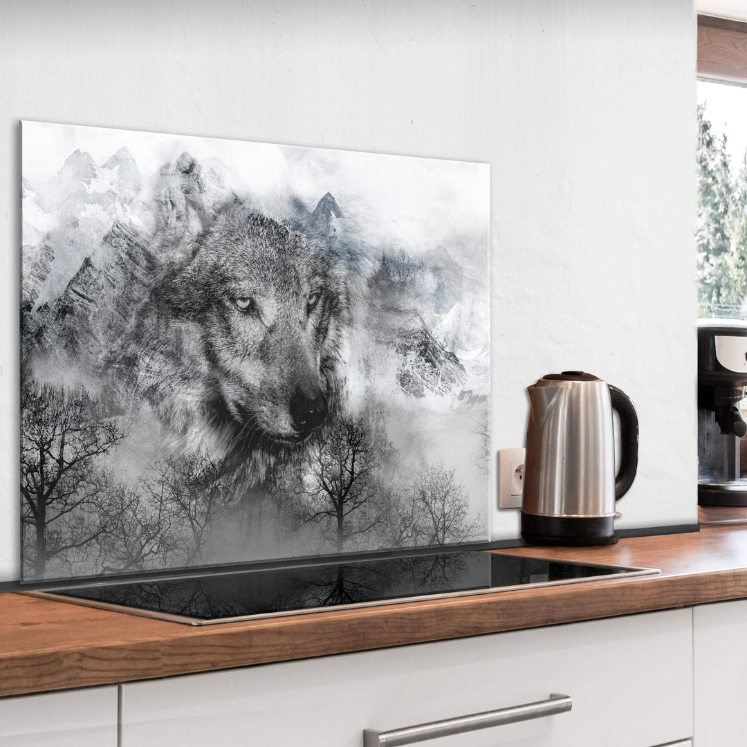 murando Spritzschutz Glas für Küche 80x60 cm Küchenrückwand Küchenspritzschutz Fliesenschutz Glasbil