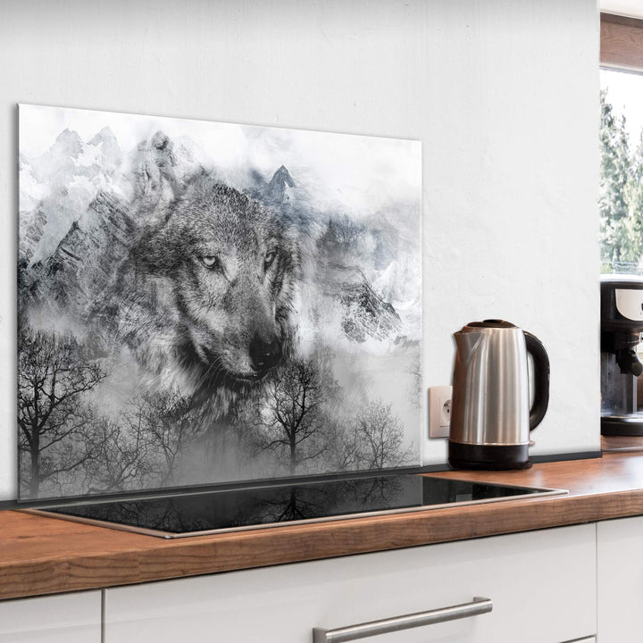 murando Spritzschutz Glas für Küche 80x60 cm Küchenrückwand Küchenspritzschutz Fliesenschutz Glasbil