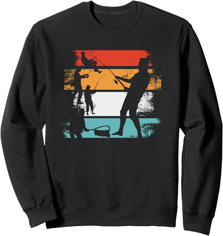 Retro Angeln Angler Sweatshirt