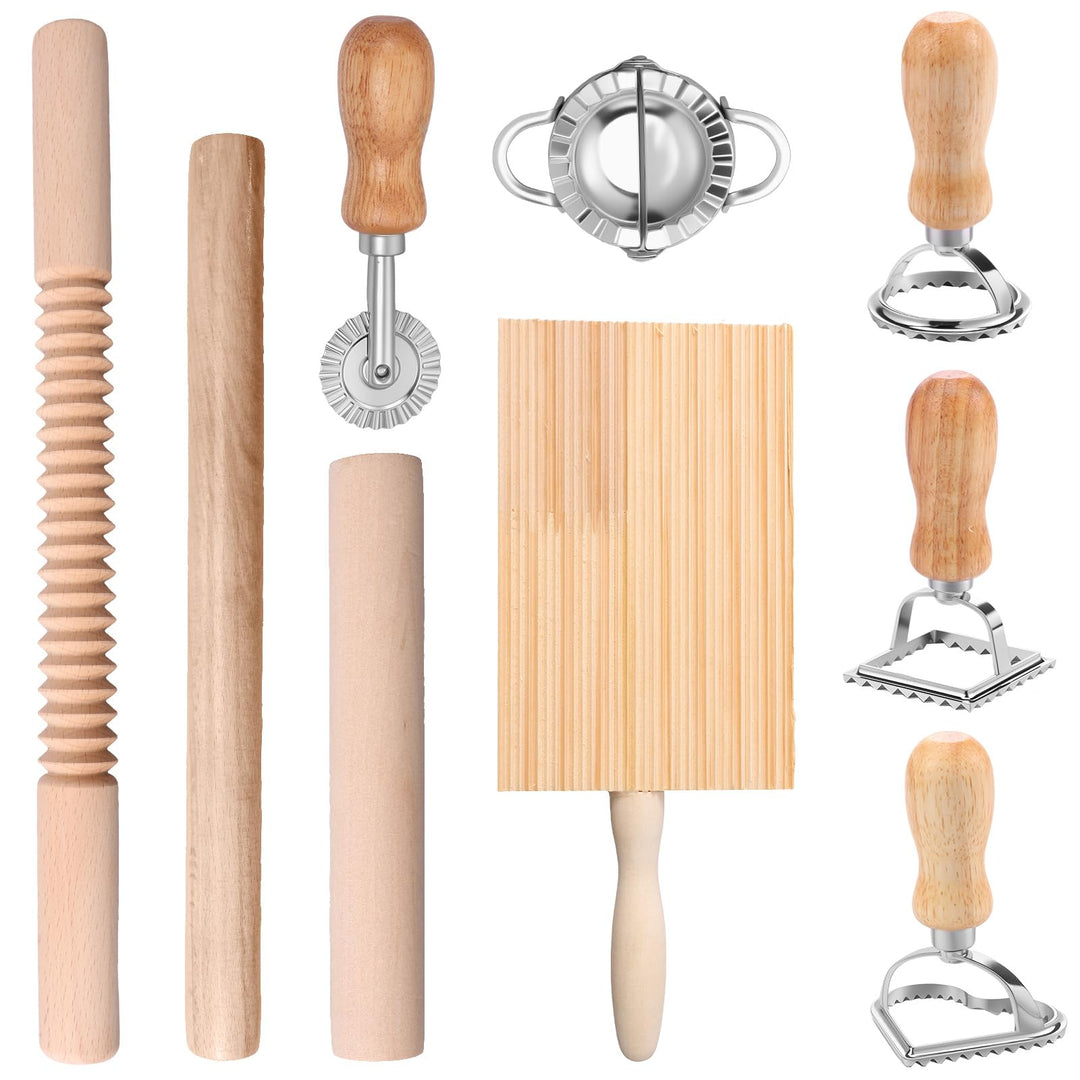 9 Stück NudelherstellungsSet,Effizientes Nudelherstellungs Set mit Ravioli Stempel Ausstechern,Nudel