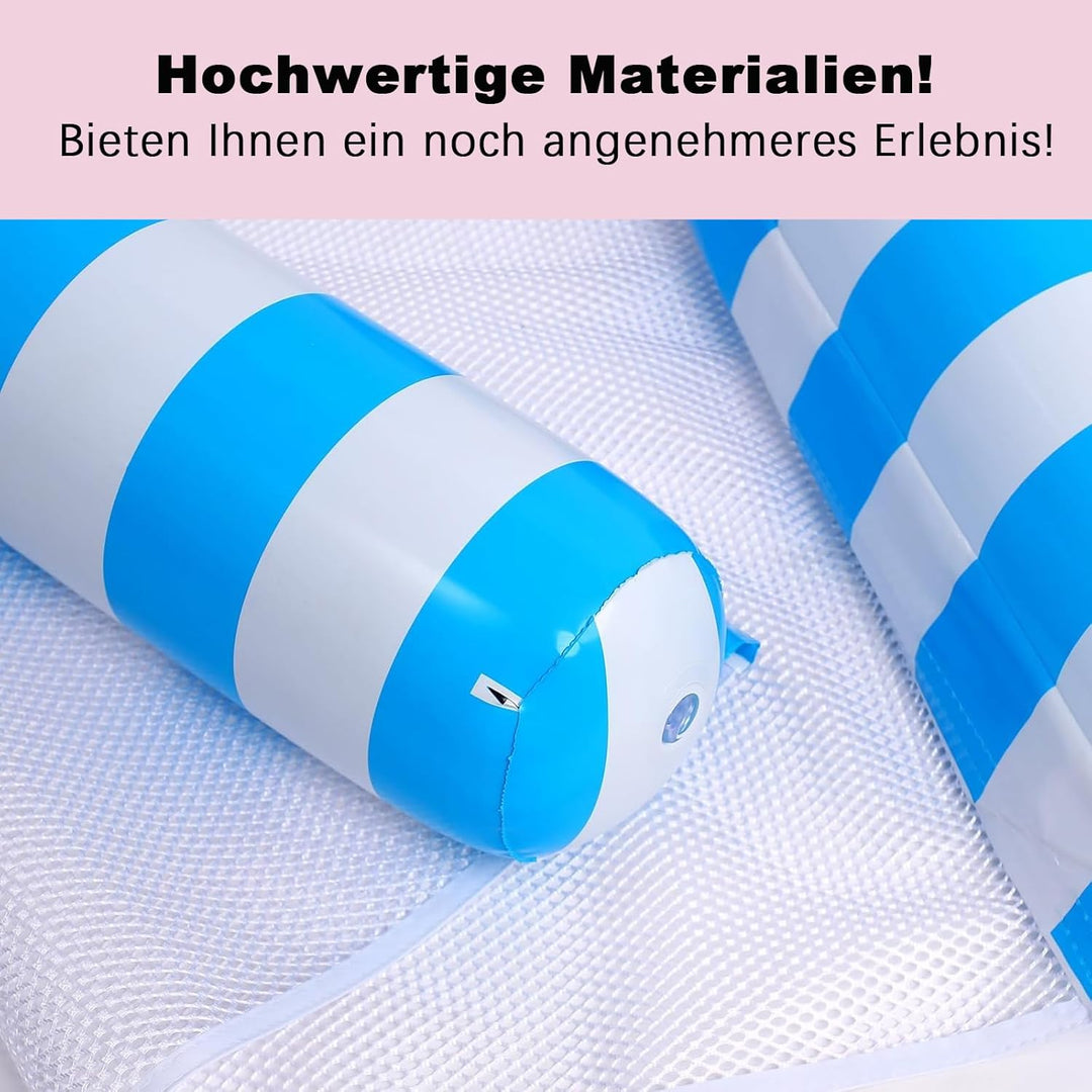 2 Stück Luftmatratze Pool 120 * 100 cm, Wasserhängematte mit Netz, Luftmatratze Wasser mit Netz Wass