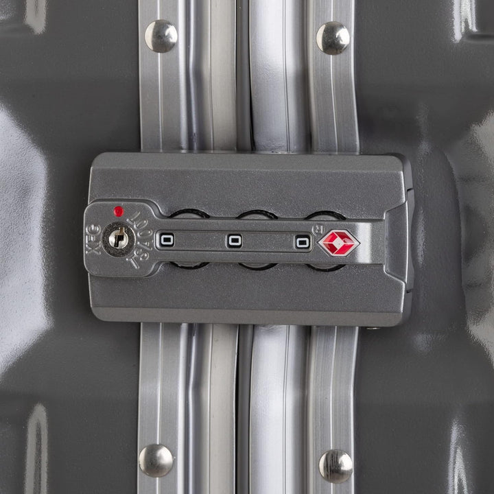 Travelhouse London Koffer Grau L-75cm · Alu-Rahmen · Polykarbonat Hartschale · Trolley Reisekoffer R