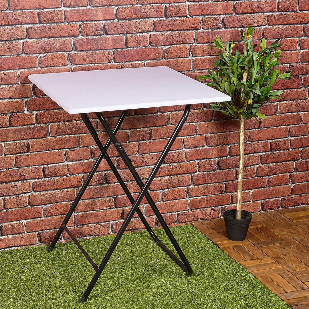 URBNLIVING Metall Beine Faltbar Seite Kaffeetisch - Weiss, Large Weiss Large, Weiss Large