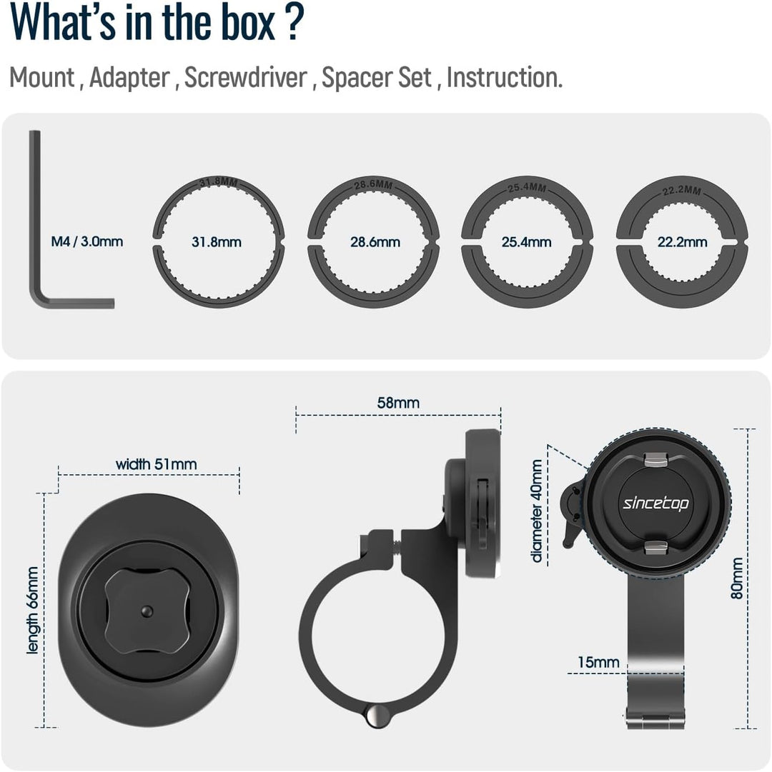 Handyhalterung Fahrrad,Motorrad Handyhalter mit universellem Adapter,Out-Front-Fahrradlenker halteru