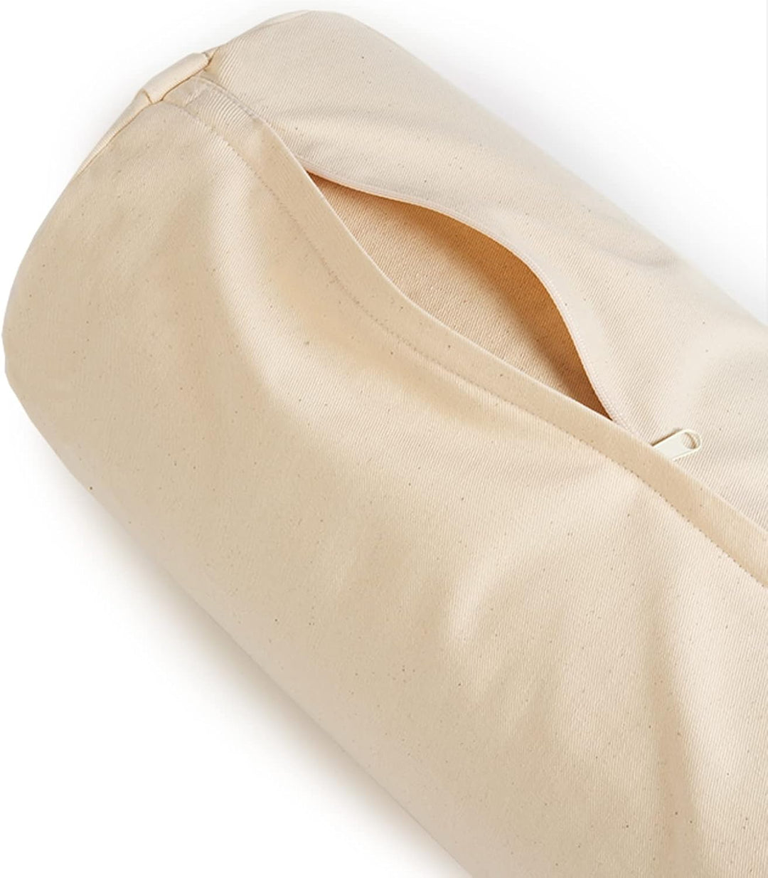 Yoga Studio Lotus Kissen, Baumwolle, mit YKK-Reissverschluss, 23 x 61 cm, Bio-Buchweizen natur, natu