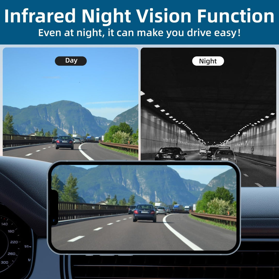 Uzone WiFi Rückfahrkamera kabellos Akku Wiederaufladbare Auto Rückfahrkamera IP68 wasserdichte mit A