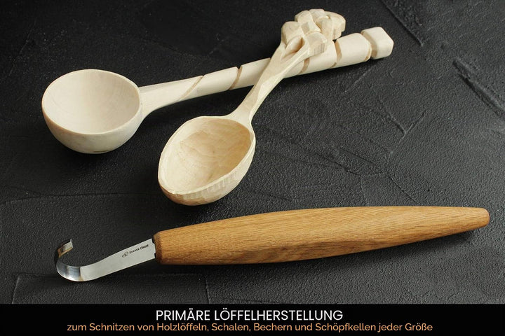 BeaverCraft Spoon Carving Hook Knife SK5s 5cm - Doppelseitiges Hakenmesser zum Holzschnityen Schnitz